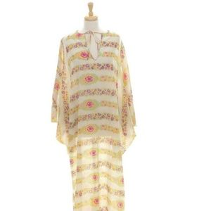 Lord & Taylor Medium Maxi Dress White Floral Long